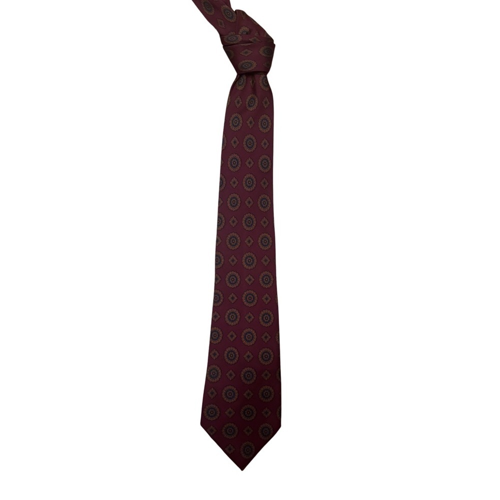 Richel Spanish Silk Burgundy Patterned Tie